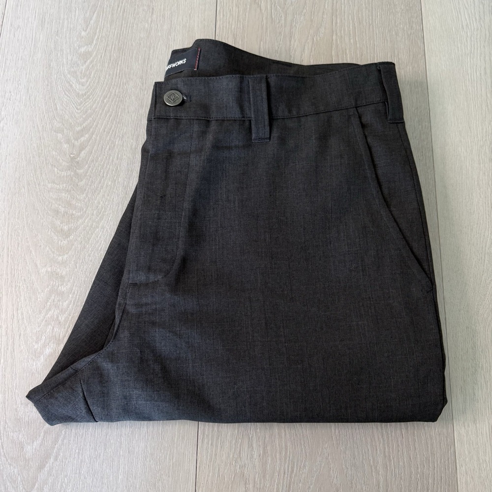 Bluffworks Original Pants Mens 34x32 Gray Regular Fit Travel Trousers NYC